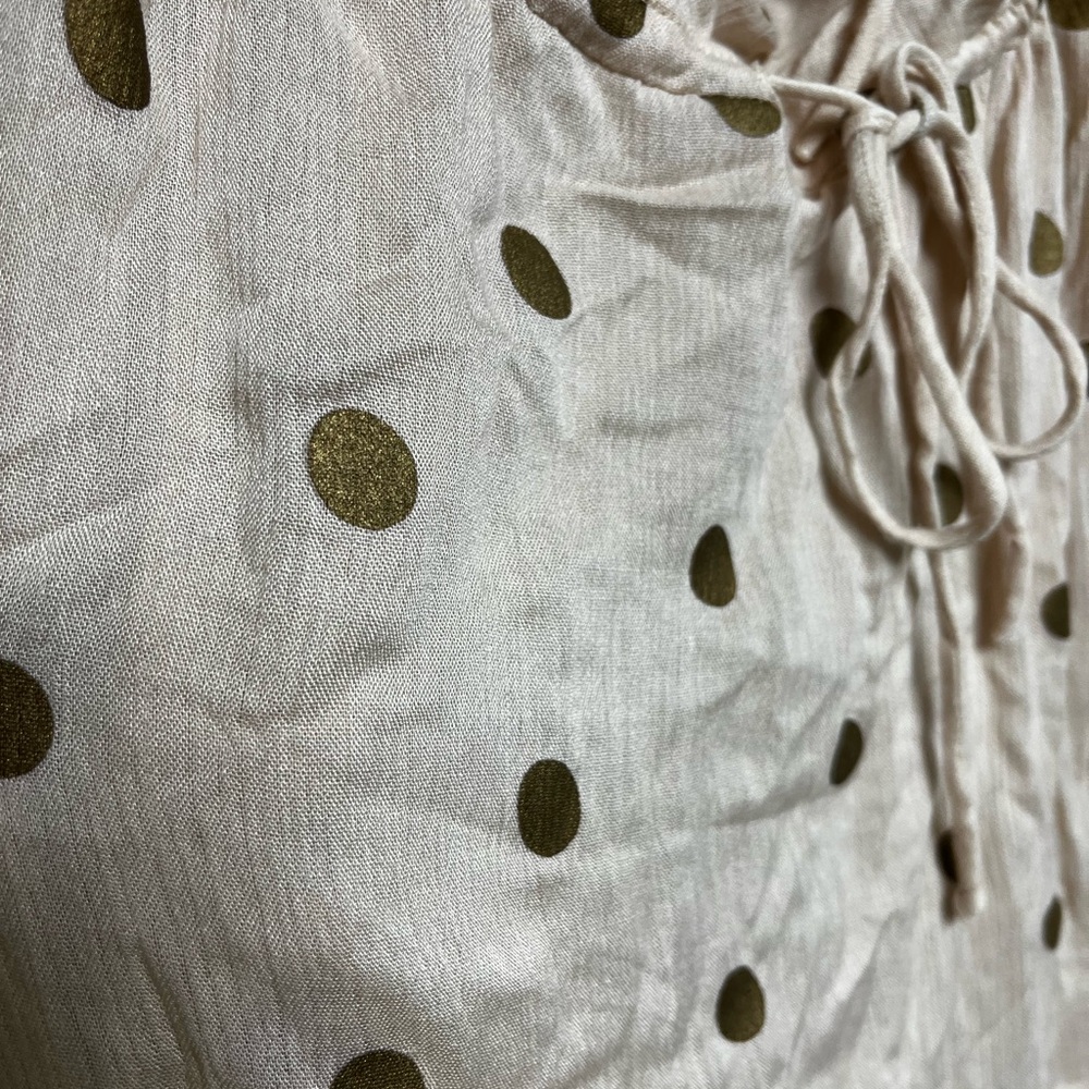 ASOS Maternity Beige Dress with Gold Polka Dots